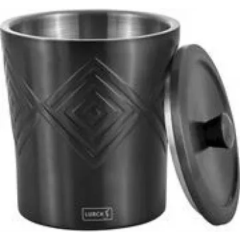 Eiskübel Lurch 00240795 Edelstahl doppelwandig dunkelgrau 1,5 l, Ø14,8 cm H18,5 cm