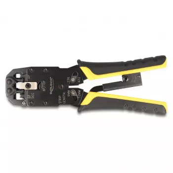 DeLOCK Universal-Crimpzange mit Abisolierer für 10P 8P 6P 4P Modularstecker