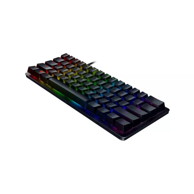 Razer Huntsman Mini 60% Gaming-Tastatur Opto-Mechanical Purple Switch RGB LED NORD kabelgebunden