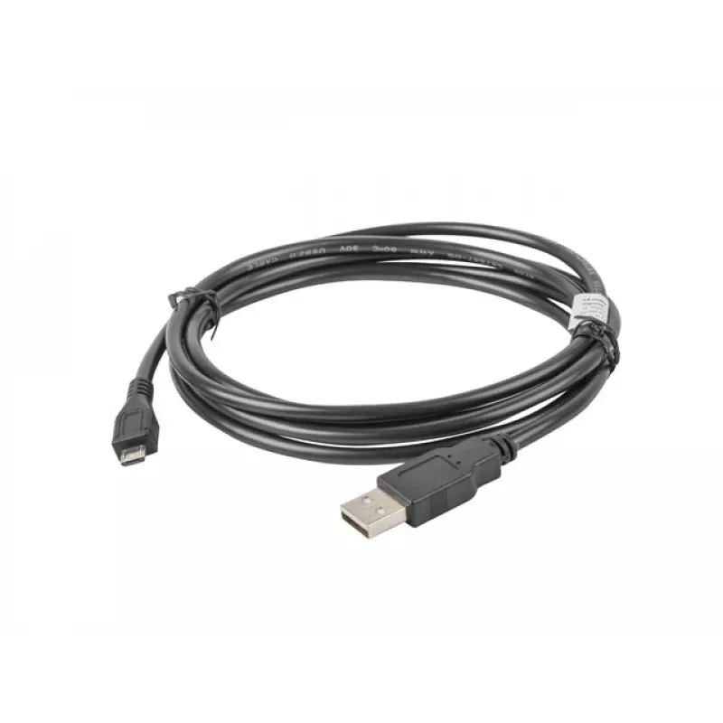 USB 2.0-Kabel LANBERG CA-USBM-10CC-0018-BK, Micro-USB B auf USB A, 1,8 m, schwarz