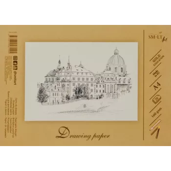 Zeichen- und Skizzenpapier SMLT A4, 160 g/m², 20 Blatt, geleimt