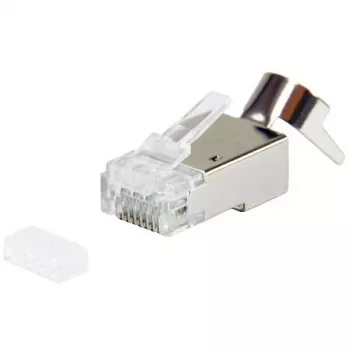 Geschirmter RJ45-Stecker EQUIP Cat 8.1, Stecker, Silber, 50 Stück, 11,7×22,5 mm, 3,7 g