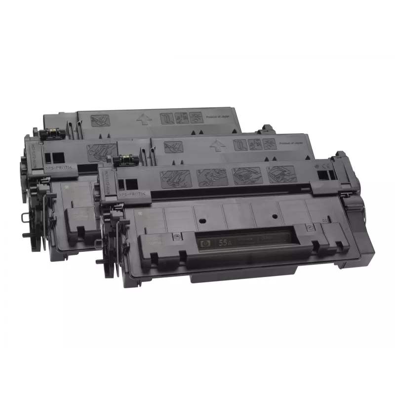 HP 55X 2er-Pack Hohe Reichweite Schwarz Original LaserJet Tonerkartuschen