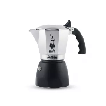 Moka-Kanne Bialetti Brikka 0,17 L — Espressokocher für den Herd, 4 Tassen, Aluminium, nicht für Induktion geeignet