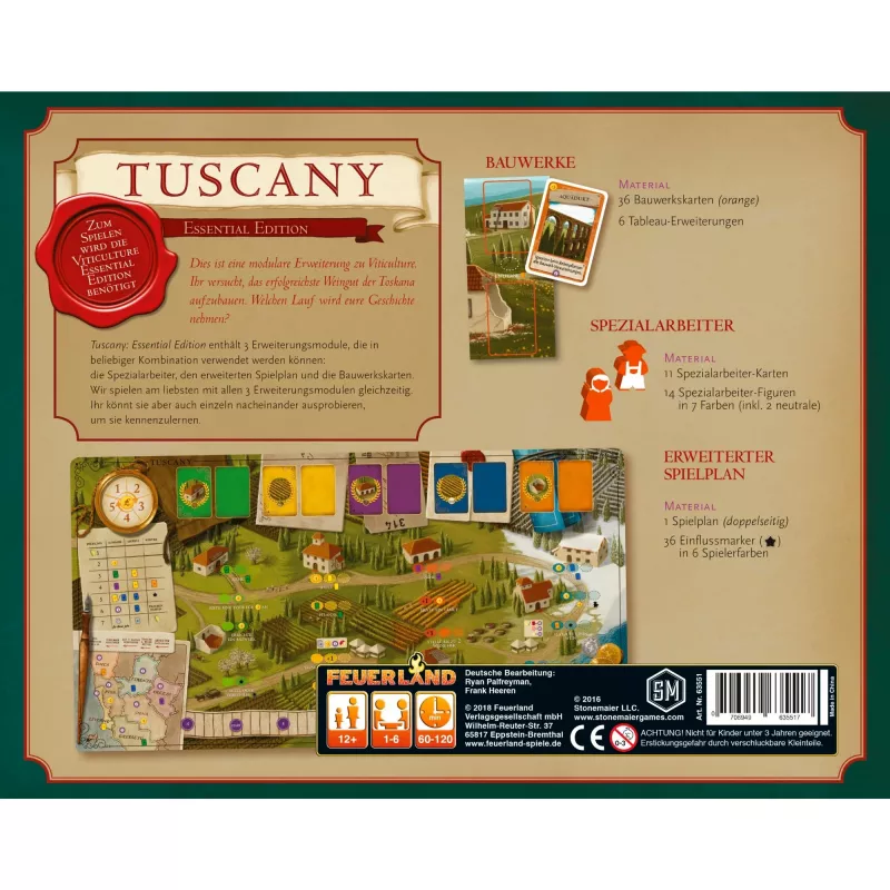 Viticulture: Tuscany Essential Edition, Brettspiel-Erweiterung