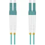 Patchkabel helos LC Multimode 15 m – Glasfaser-Netzwerkkabel, Duplex-LC-Stecker