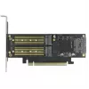 DeLOCK - Speicher-Controller - mSATA, M.2 - M.2 Card / mSATA Low-Profile - SATA 6Gb/s, PCIe 4,0 x16 (90486)