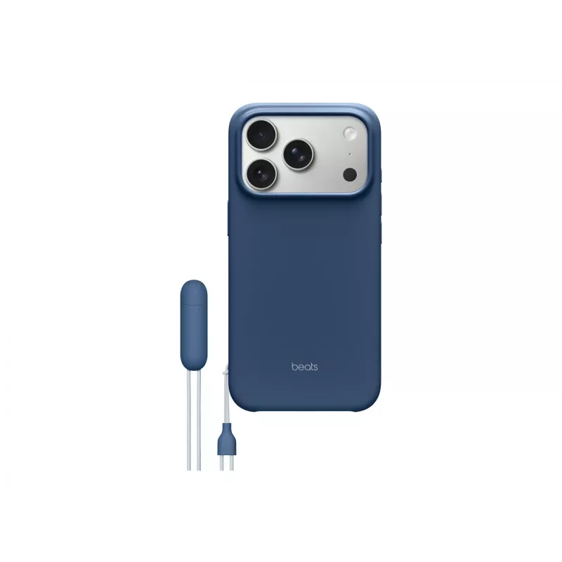 Schutzhülle mit Ständer für iPhone 17 Pro von Apple Beats – MagSafe, Kamerasteuerung, passend für 6,3-Zoll-Bildschirm, Bedrock Blue (Pink)