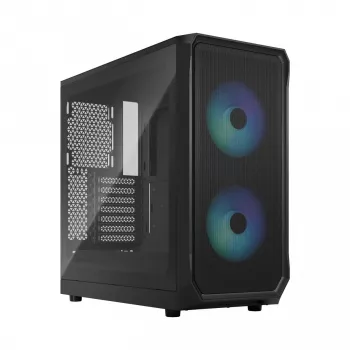 Fractal Design Focus 2 RGB Tempered Glass Mid Tower ATX PC-Gehäuse - Schwarz