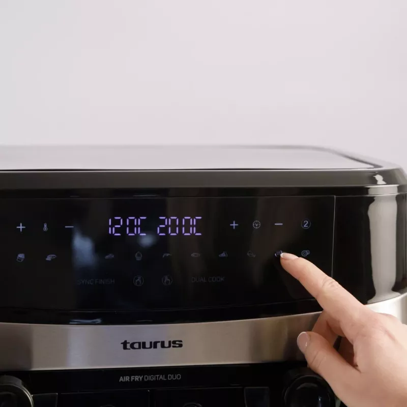 Taurus Air Fry Digital Duo Doppel 9 L 2200 W Heißluftfritteuse Schwarz