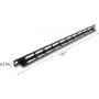 Montageset DELOCK 67460 schwarz Metall L-Form 19 Zoll 0,5HE Panel mit Kabelbinderbefestigung