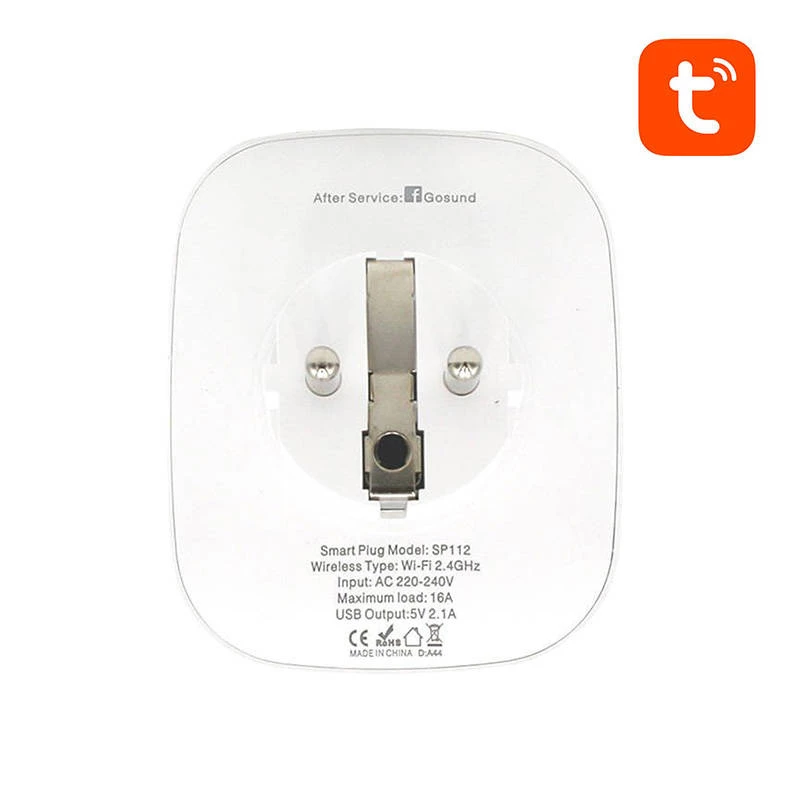 Smart-Steckdose WiFi Gosund SP112 2xUSB, 16A, Tuya