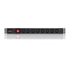 Qoltec 53998 Steckdosenleiste für RACK 19 | 1U | 10A | PDU | 8xIEC C13 | 2m