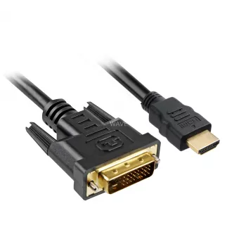 Adapterkabel HDMI > DVI-D (schwarz, 5 Meter, Dual Link, 24+1)