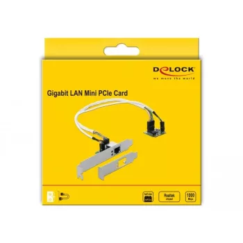 DeLOCK Mini PCIe I/O PCIe half size 1 x Gigabit LAN Low Profile – Netzwerkadapter – PCIe Half Mini Card – Gigabit Ethernet x 1 (95265)