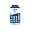 Original Epson EcoTank Tintenflasche 4-Farben-Set — Schwarz 127 ml, Cyan/Magenta/Gelb 210 ml (C13T03V64A)