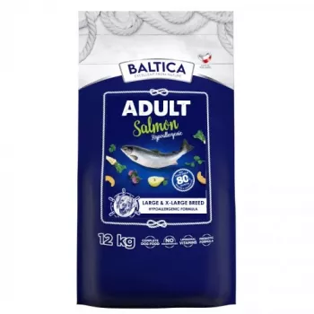 Trockenfutter für Hunde BALTICA Adult Salmon Hypoallergenic L/XL 12 kg — für große Rassen, 28 % Protein, 15 % Fett