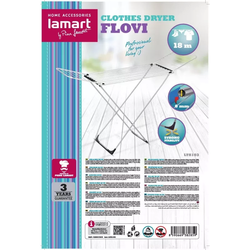 Wäscheständer FLOVI LT8103 Größe 18 M