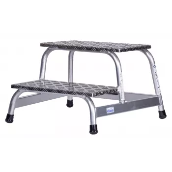 Trittstufe Krause 805027, Aluminium 2 Stufen, max. Belastung 150 kg, 680 mm Länge, 41 cm Höhe