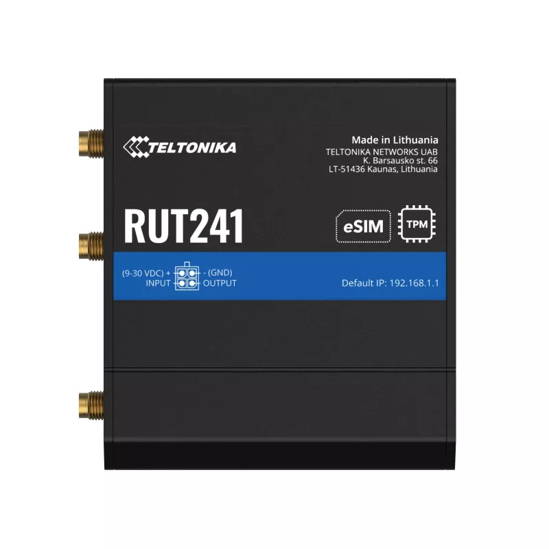 Router LTE WiFi 4 Teltonika RUT241 eSIM Version Europa mit EU-Netzteil (RUT241210000)