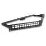 DeLOCK 19 Zoll Keystone Patch Panel 24 Port mit Zugentlastung 1HE abgewinkelt schwarz