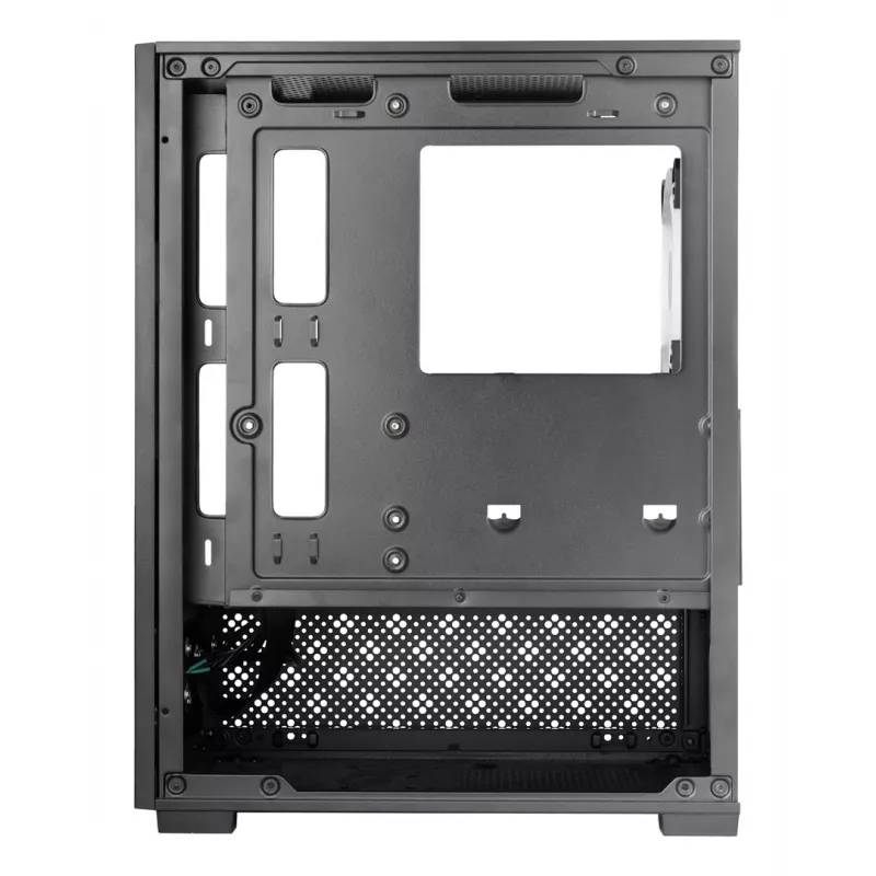 Mini-Tower-PC-Gehäuse TACENS Mars Gaming MC-SE2 — Mini-ITX / Micro-ATX, schwarz, Seitenfenster, Boden-Netzteil, unterstützt 2x2,5 Zoll + 1x3,5 Zoll