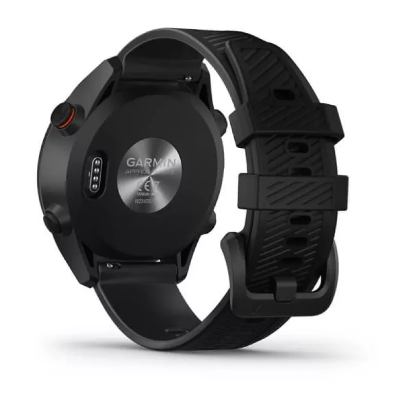 GPS-Golfuhr GARMIN Approach S12 Schwarz, 43 mm Gehäuse, Silikonarmband, 30 h GPS-Akku