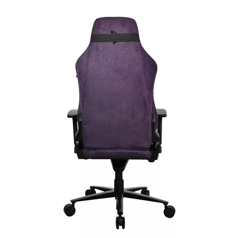 Gaming-Stuhl Arozzi Vernazza SoftFabric Lila — ergonomisches Design, verstellbare Armlehnen und Höhe