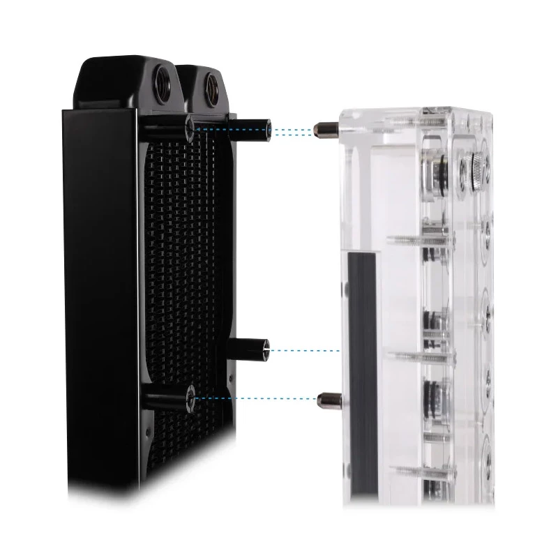Montageset Alphacool 15724 Schwarz Edelstahl 17 mm Höhe