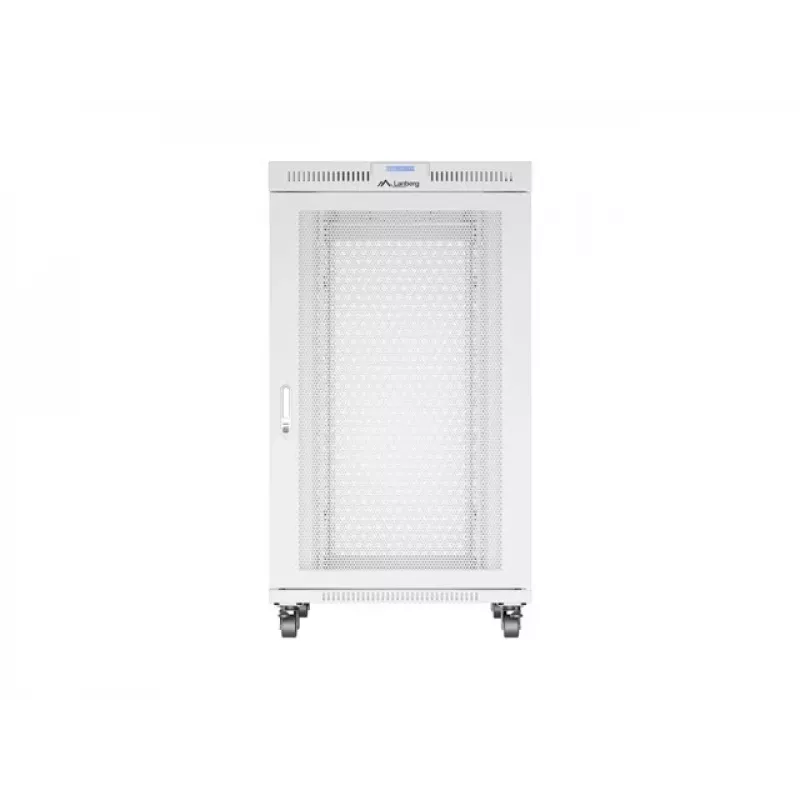 BODENSTEHENDER RACK-SCHRANK 19 27U 800X1000 GRAU PERFORIERTE LCD-TÜR LANBERG (flach PACK)