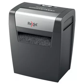 Rexel Momentum X406 Aktenvernichter mit Kreuzschnitt P4, Partikelschnitt, 4 x 28 mm, 15 L, 125 Blatt, 70 dB, Tasten
