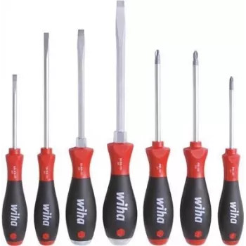 Schraubendreher-Set wiha 40585 — 7-tlg.: PH1, PH2, PZ2, Schlitz 4,5, 5,5, 6,5, 8 mm