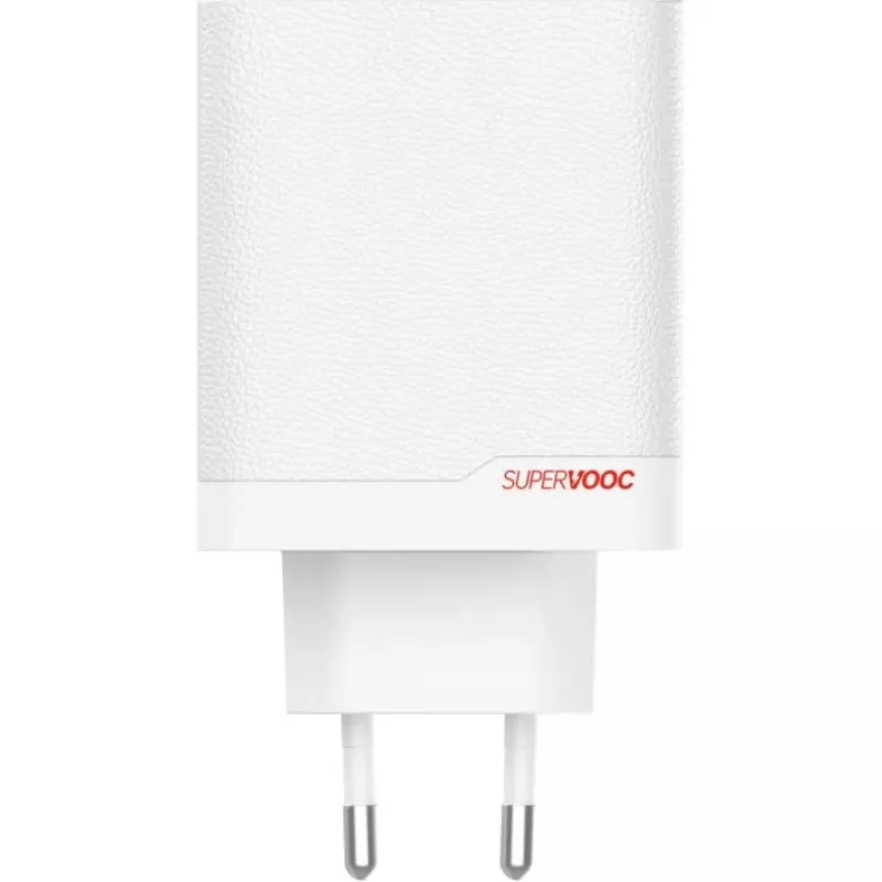 Netzteil ONEPLUS SUPERVOOC 120W Dual-Port-Kabel-Ladegerät, 120 W Gesamtleistung, 1x USB-C + 1x USB-A, 100–240 V, 145 g, weiß