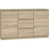 Topeshop KOMODA 2D3S DĄB SONOMA Kommode
