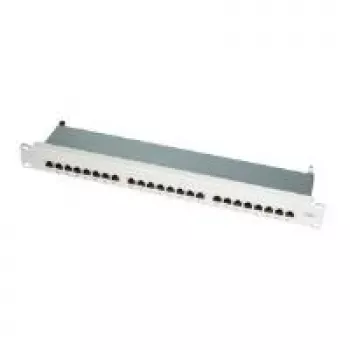 LogiLink - Patchpanel - RJ-45 X 24 - Lichtgrau, RAL 7035 - 1U