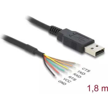 DeLOCK USB 2.0 zu Seriell UART LVTTL Konverter 6 offene Litzen 3,3V 1,8m