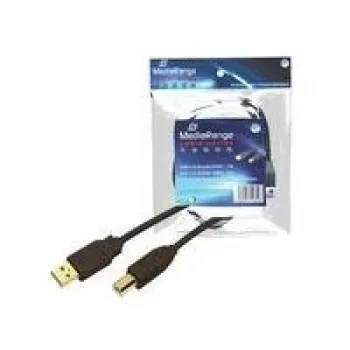 USB-Kabel MediaRange MRCS101 1,8 m USB A USB B Schwarz