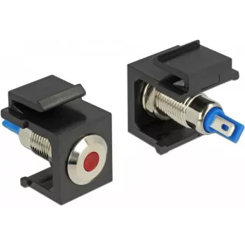 Wire Connector Keystone DeLOCK 86464 LED Schwarz Blau Rot Edelstahl