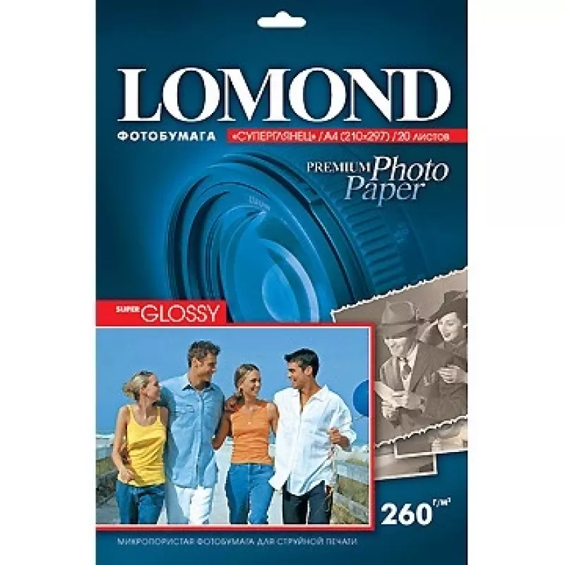 Fotopapier Lomond Premium 260 g/m² A4 Super Glossy, 20 Blatt