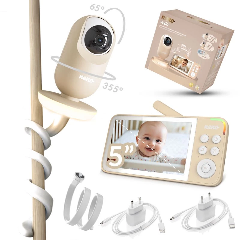Vedo Cream Elektronische Baby-Nanny mit drahtlosem Empfänger