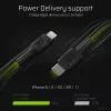 Lightning-auf-USB‑C-Kabel Grün Cell KABGC07, 1 m, schwarz, Lightning (Stecker) auf USB‑C (Stecker), 480 Mbit/s