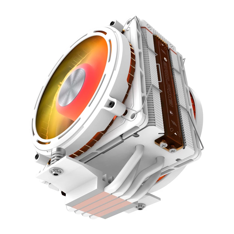 Prozessorkühler Darkflash E400 PLUS (weiß) — aktive Luftkühlung für CPU, Tower-Design, Einzellüfter-Konfiguration