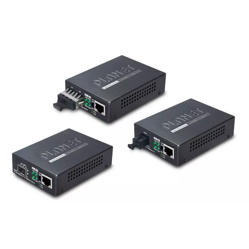 PLANET GT805A Netzwerk-Medienkonverter 1000 Mbit/s Multimode Schwarz