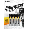 ENERGIZER BATTERY ALKALINE POWER AAA LR03 4 STÜCK