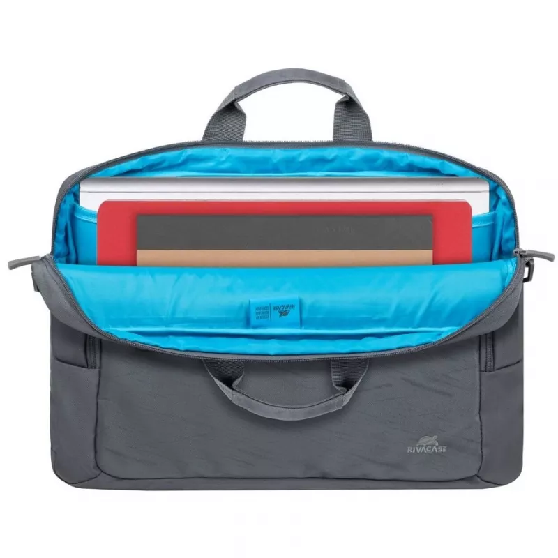 Laptop-Hülle Rivacase Alpendorf Eco für 16-Zoll-Laptops, grau, schlanke Schutzhülle