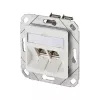 METZ CONNECT BTR IT CONNECT E-DAT-Modul 8/8(8) UPk - Anschlussdose, Unterputz - RJ-45 x 2 - Reinweiß, RAL 9010 - 2 Ports (1309121102-E)