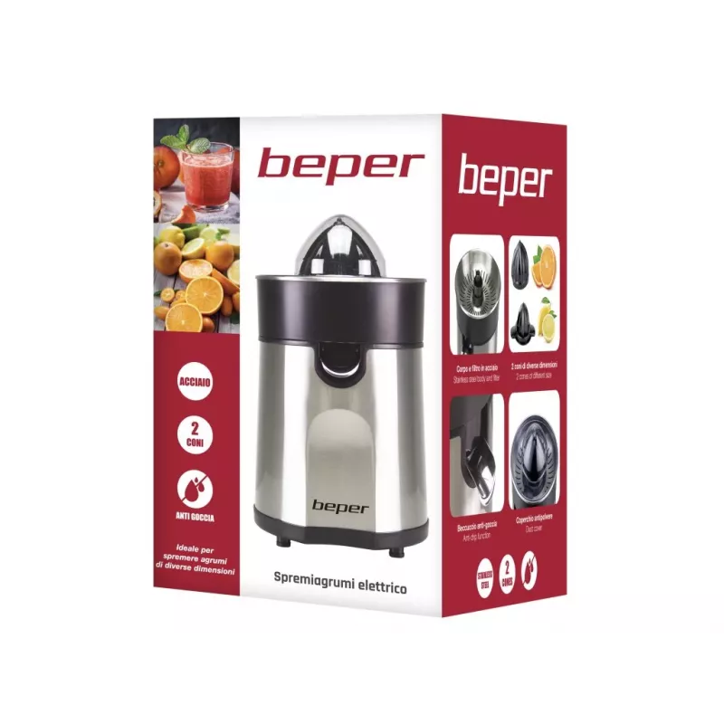 Beper P102EST001 elektrische Zitruspresse 85 W Edelstahl