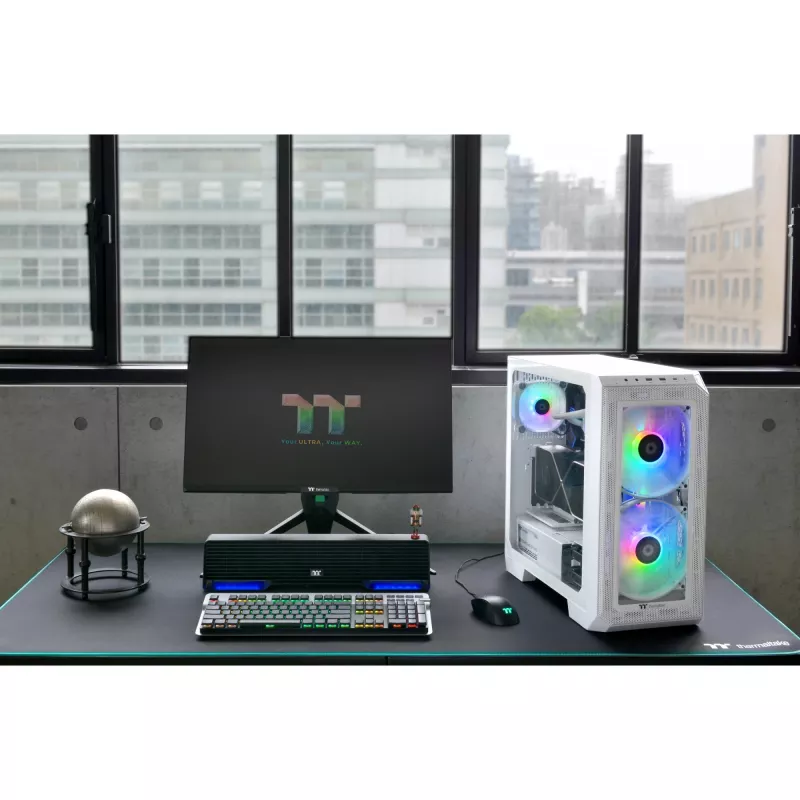 PC-Gehäuse Thermaltake View 300 MX Midi Tower Weiß