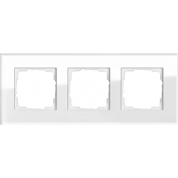 Glas-Abdeckplatte Gira Esprit Glas Weiß, schraubenlos, 95×236,8×9,85 mm