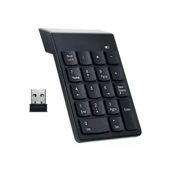 Gembird KPD-W-02 numerisches Tastenfeld Notebook/PC Bluetooth Schwarz